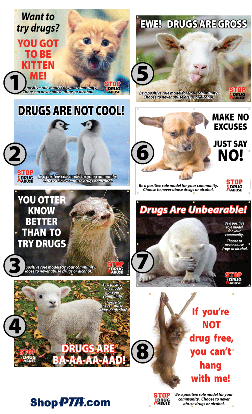 Drug Awareness Animals- Outdoor Banners