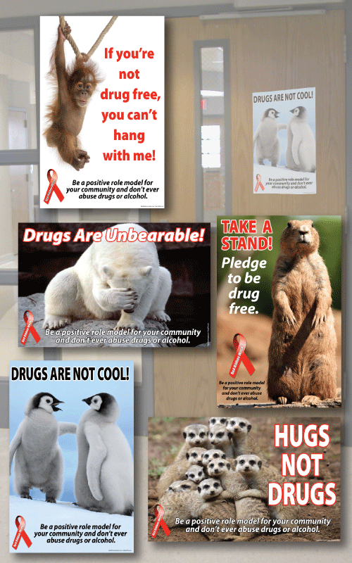 Drug Awareness Animals- Red Ribbon Week Posters