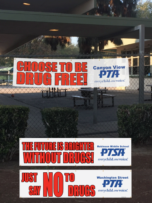 Drug Awareness-Prevention Message Banner -Custom Shop