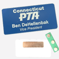 Laser Engraved Blue Name Badge