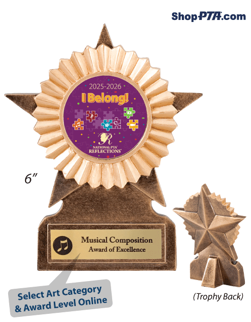 PTA Reflections- Honor Star Resin Trophy