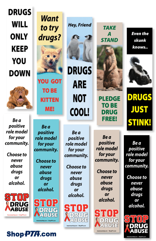 Drug Awareness Animals- Bookmarks