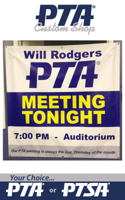 PTA Meeting Today / Tonight Banner- Custom Shop
