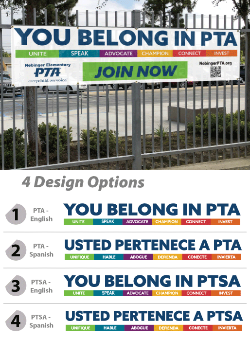 YOU BELONG IN PTA - Custom QR Code Banner