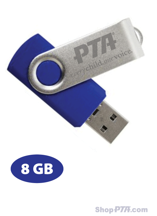 8GB Swivel USB Thumb Drive