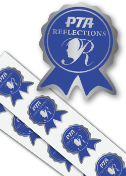 PTA Reflections- Silver Foil Ribbon Sticker