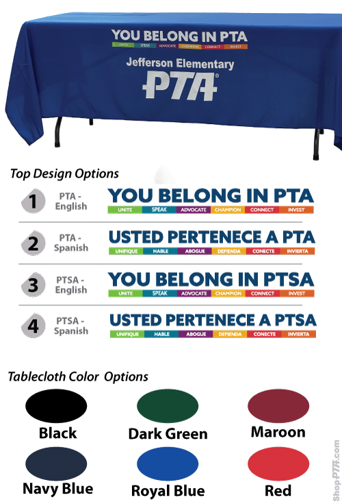 YOU BELONG IN PTA -  Custom Tablecloth