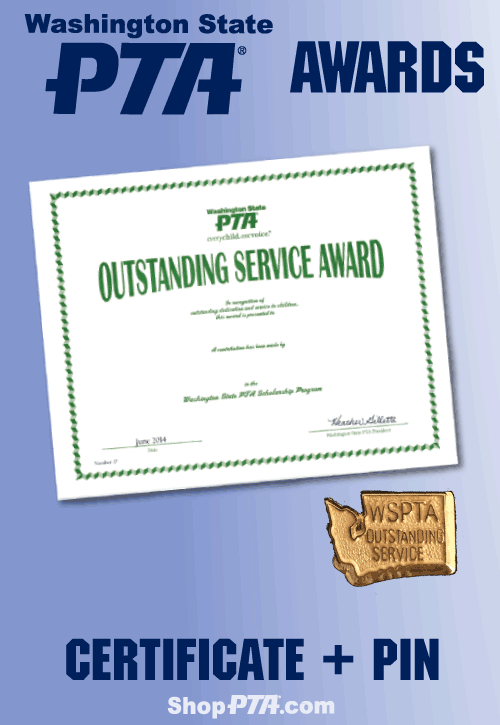 Outstanding Service Award: Certificate + Pin