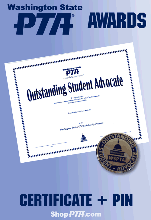 Outstanding Student Advocate: Certificate + Pin