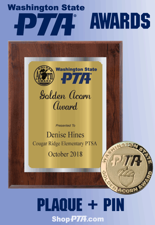 Golden Acorn Award: Plaque + Pin