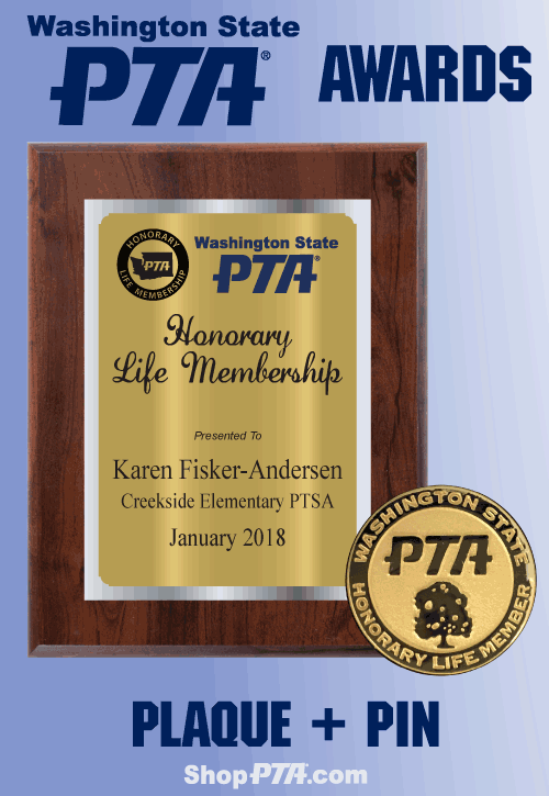 Honorary Life Membership Award: Plaque + Pin