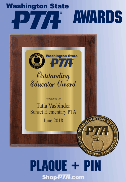 Outstanding Educator Award: Plaque + Pin