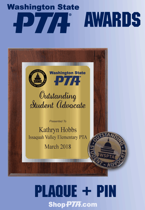 Outstanding Student Advocate: Plaque + Pin