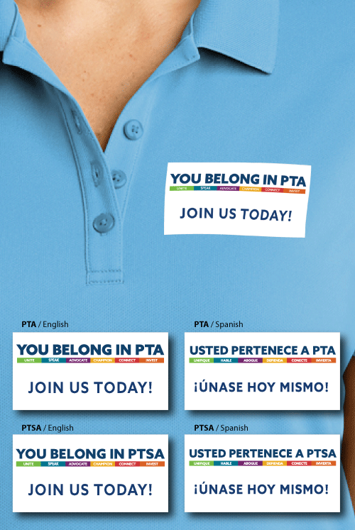 YOU BELONG IN PTA -  Wearable Stickers