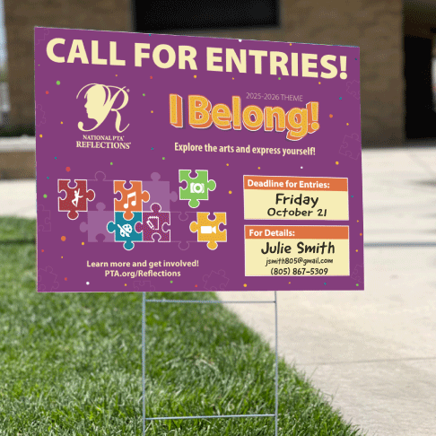 2025-26 Reflections Call For Entries - Yard Signs