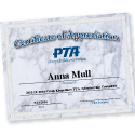 Pre-Printed- Certificate of Appreciation- Custom Shop