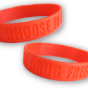 Drug Awareness- Red Silicone Wristbands