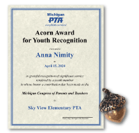 Acorn Award: Certificate + Pin