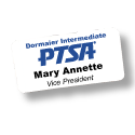 PTA / PTSA White Name Badge- Custom Shop