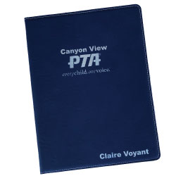 Personalized Blue Sim-Leather PTA Pad Portfolio