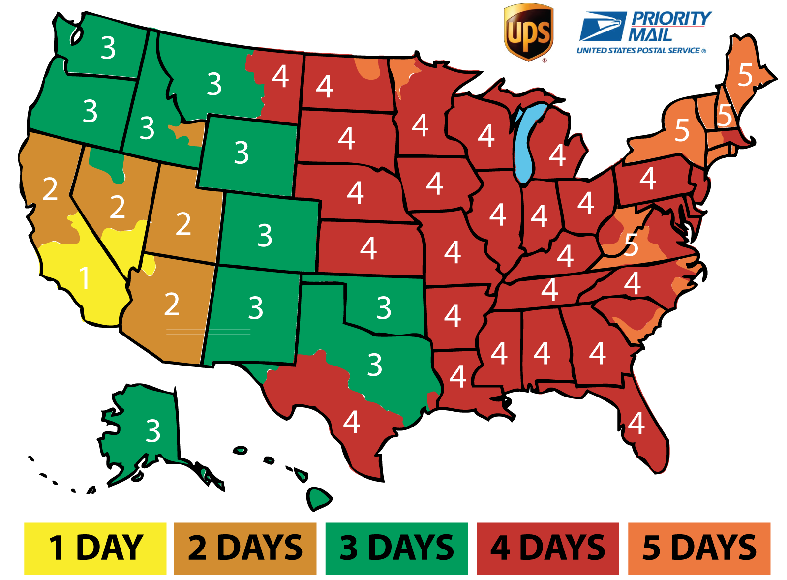 Ups Shipping Map From California South America Map